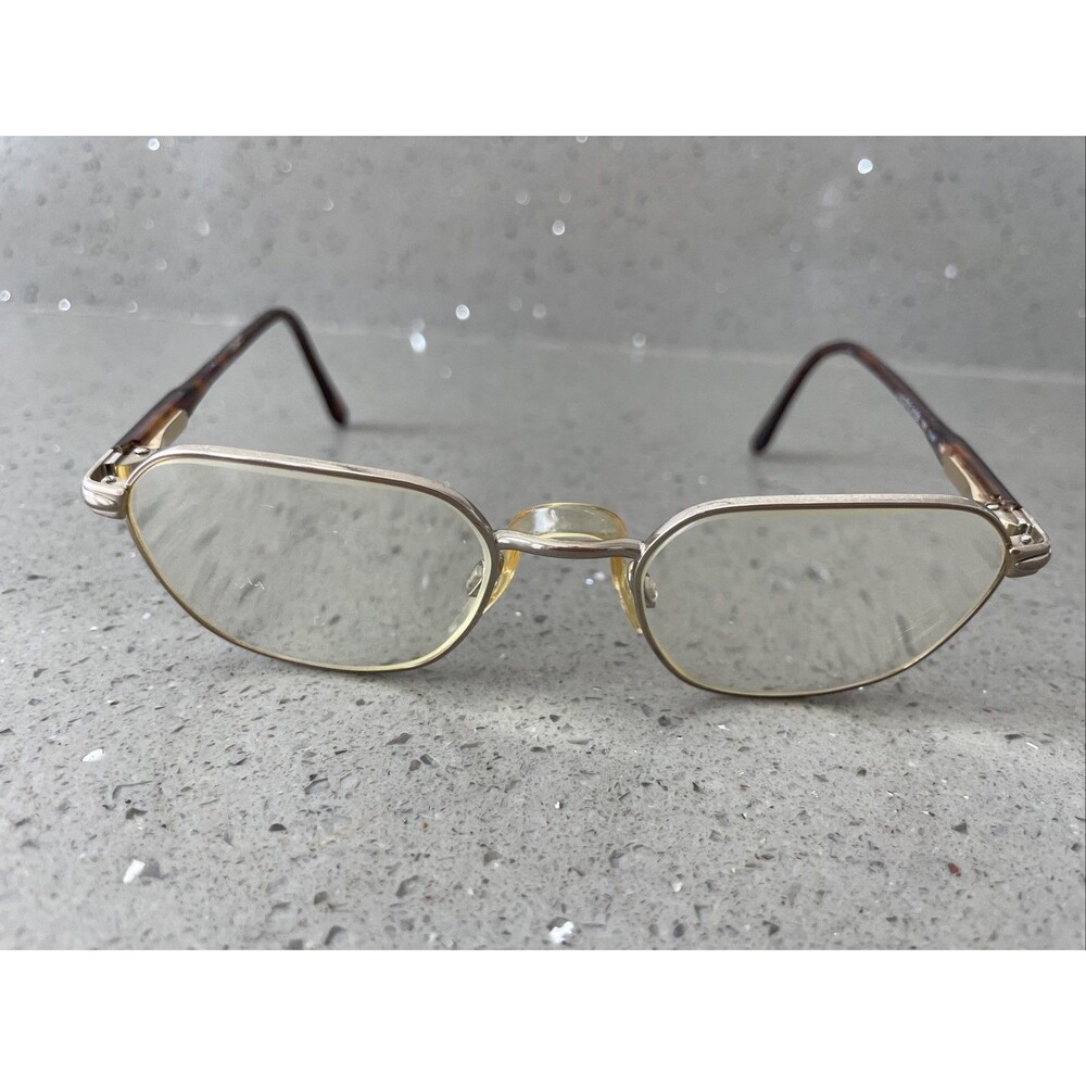 Luxottica 1529 T242 Eyeglasses Frames ONLY 50-18-135 Italy full rim gold